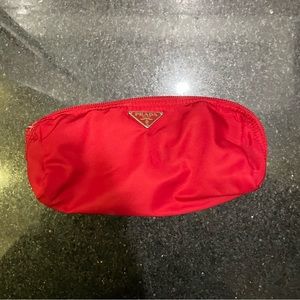 Prada nylon red pouch